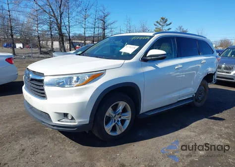 2015 Toyota Highlander Limited Platinum V6 из США, поврежденный, VIN 5TDDKRFH0FS103616